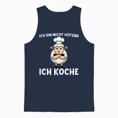 Ich Bin Nicht Wütend Ich Koche - Schaf Koch Unisex Tank Top - Navy