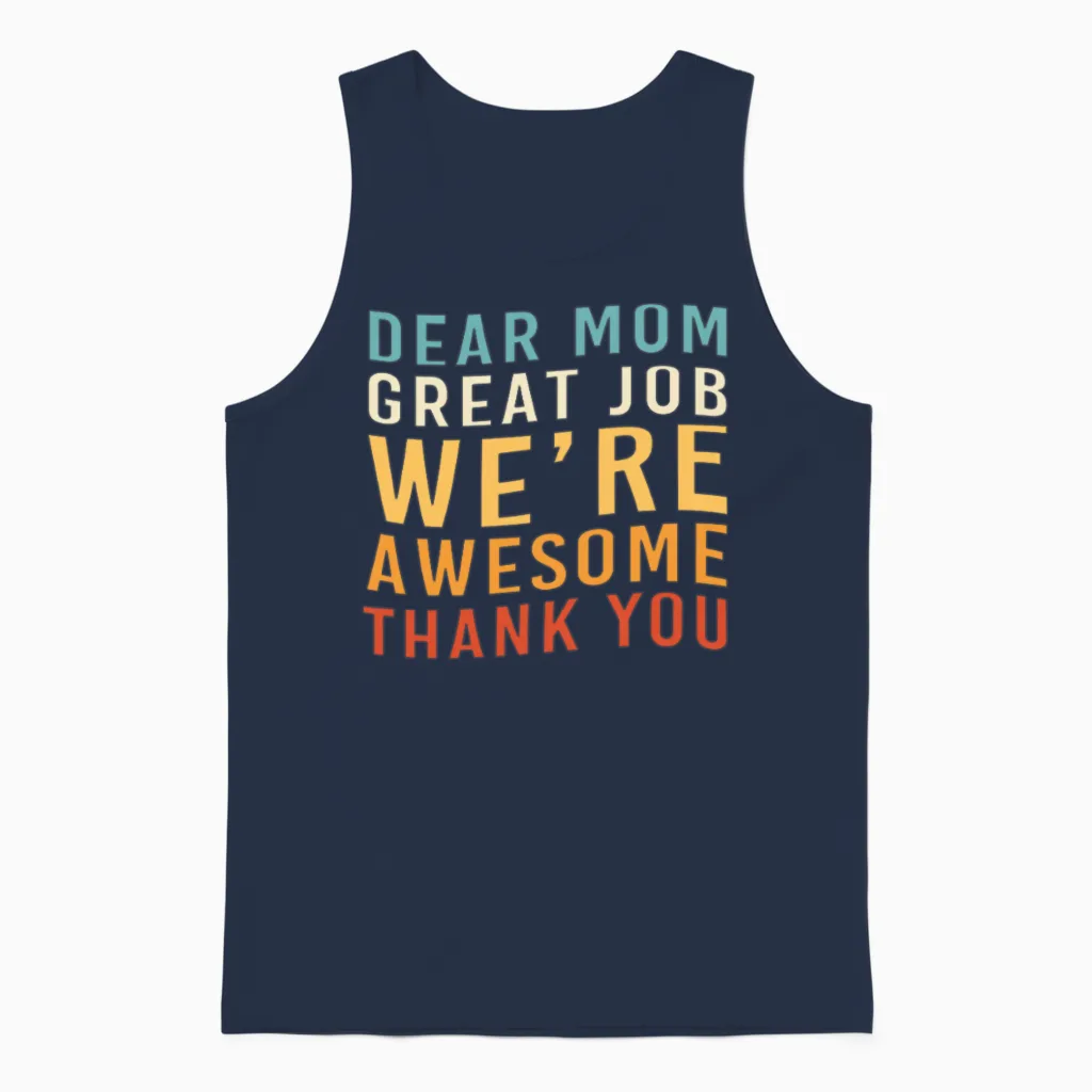 Single Mom Mothers Day Single Parent Unisex Tank Top in Navy