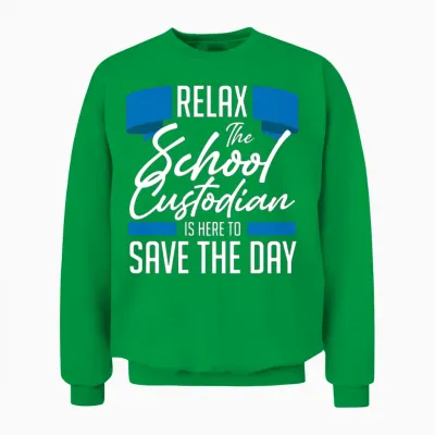 Funny School Custodian Unisex Sweatshirt - Irish Green