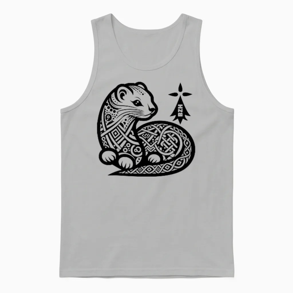 L'hermine Bretonne T-Shirt, Grey, S Unisex Tank Top in Ash