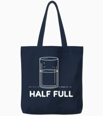 Half Full Tote Bags - Navy