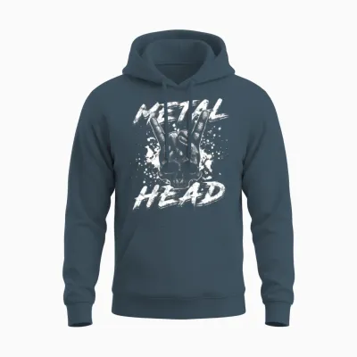 Metal Head - Metal Unisex Hoodie - Dark Heather