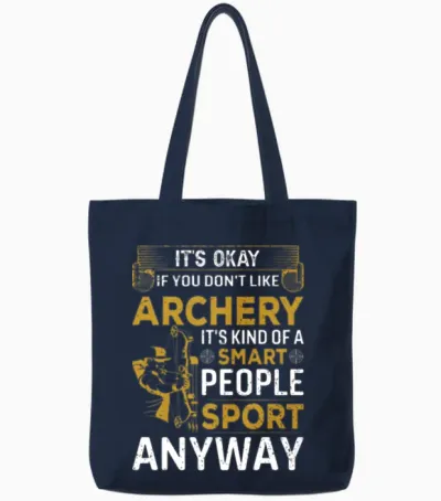 Funny Archery Sarcasm Tote Bags - Navy