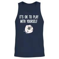 It's Ok to Play with Yourself Unisex Tank Top - Navy – 2