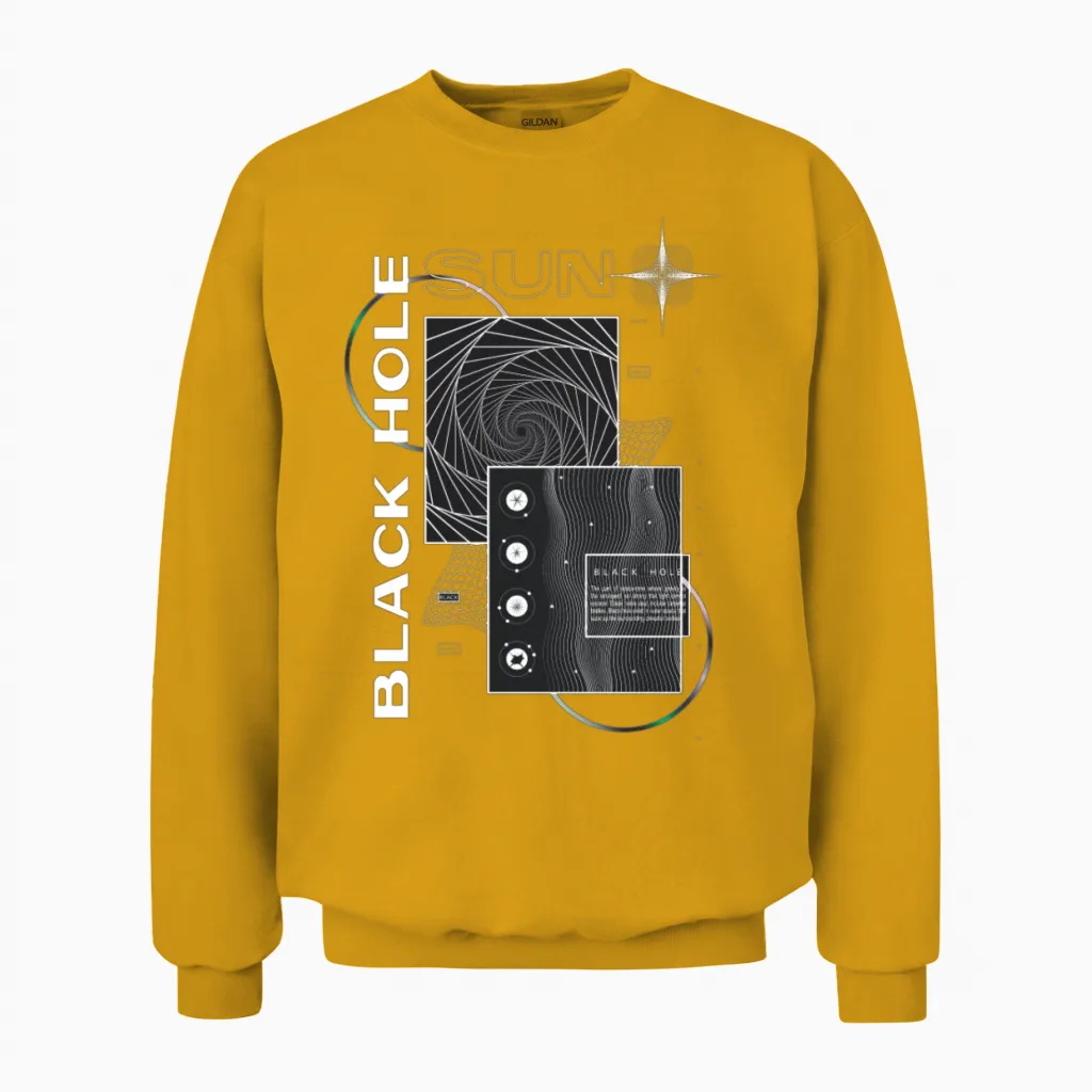 Black Hole Sun Unisex Sweatshirt in Gold