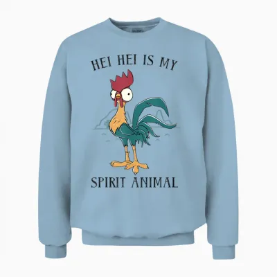 Disney Moana Hei Hei Is My Spirit Animal Portrait Unisex Sweatshirt - Light Blue