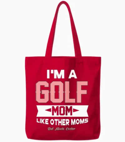 Golf Mom Tote Bags - Red