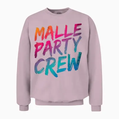 Malle Party Crew Team Gruppen Motiv Mallorca Party Urlaub Unisex Sweatshirt - Light Pink