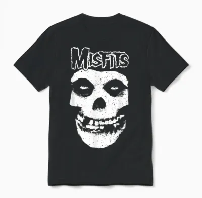 Misfits - Misfit Skull Logo T-Shirt, Black Unisex T-Shirt - Black
