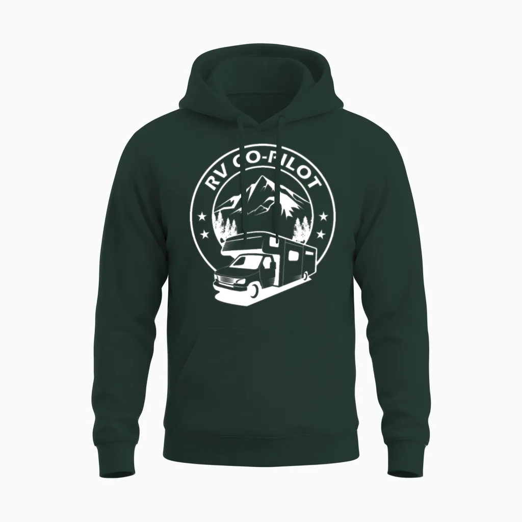 Rv Co-Pilot Funny Rv Gifts Rv Gift Ideas Unisex Hoodie in Forest