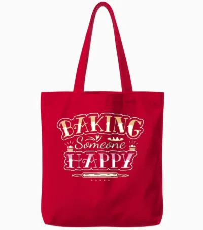 Baking Funny Saying - Chef Funny Quote Tote Bags - Red
