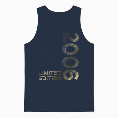 Limited Edition Vintage 2006 Boy Girl 17th Birthday T-Shirt, Black Unisex Tank Top - Navy