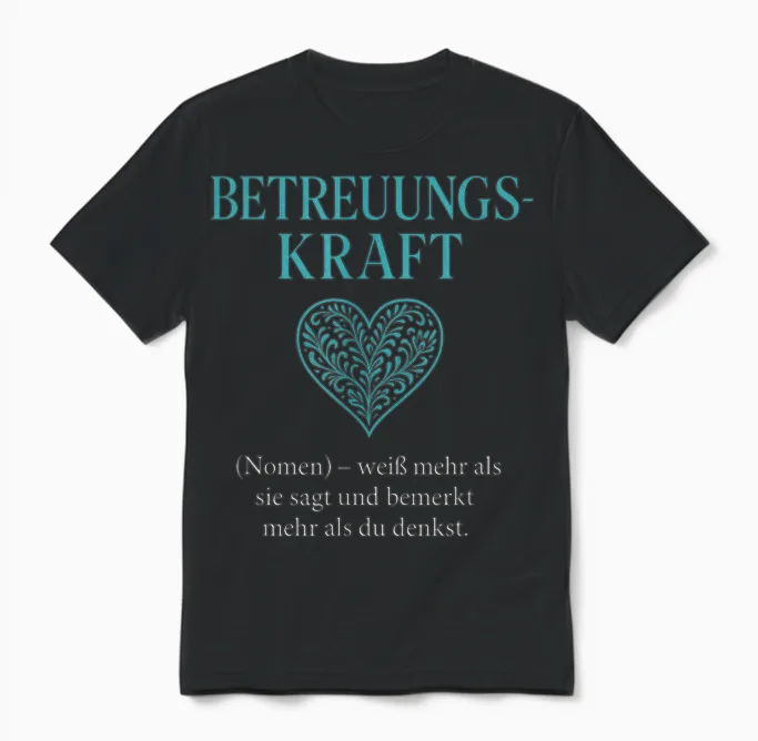 T-Shirt with German Text Unisex T-Shirt in Black