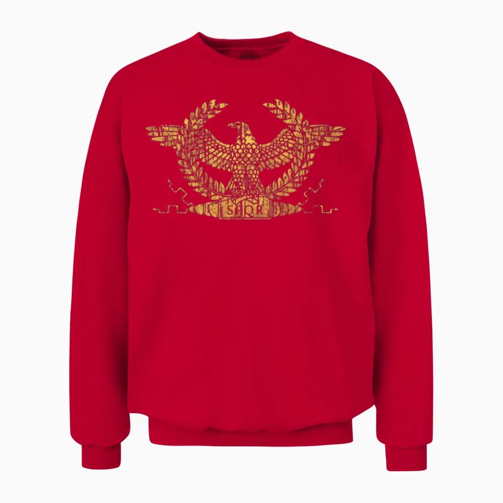 Spqr Rome Standard Roman Empire Unisex Sweatshirt in Red