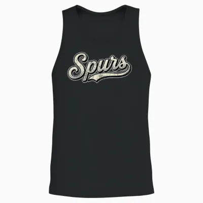 Spurs Vintage Design Men Women Unisex Tank Top - Black