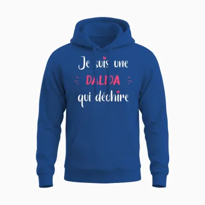 Woman I Am a Dalida That Tears Humor Dalida T-Shirt, Black Unisex Hoodie - Royal