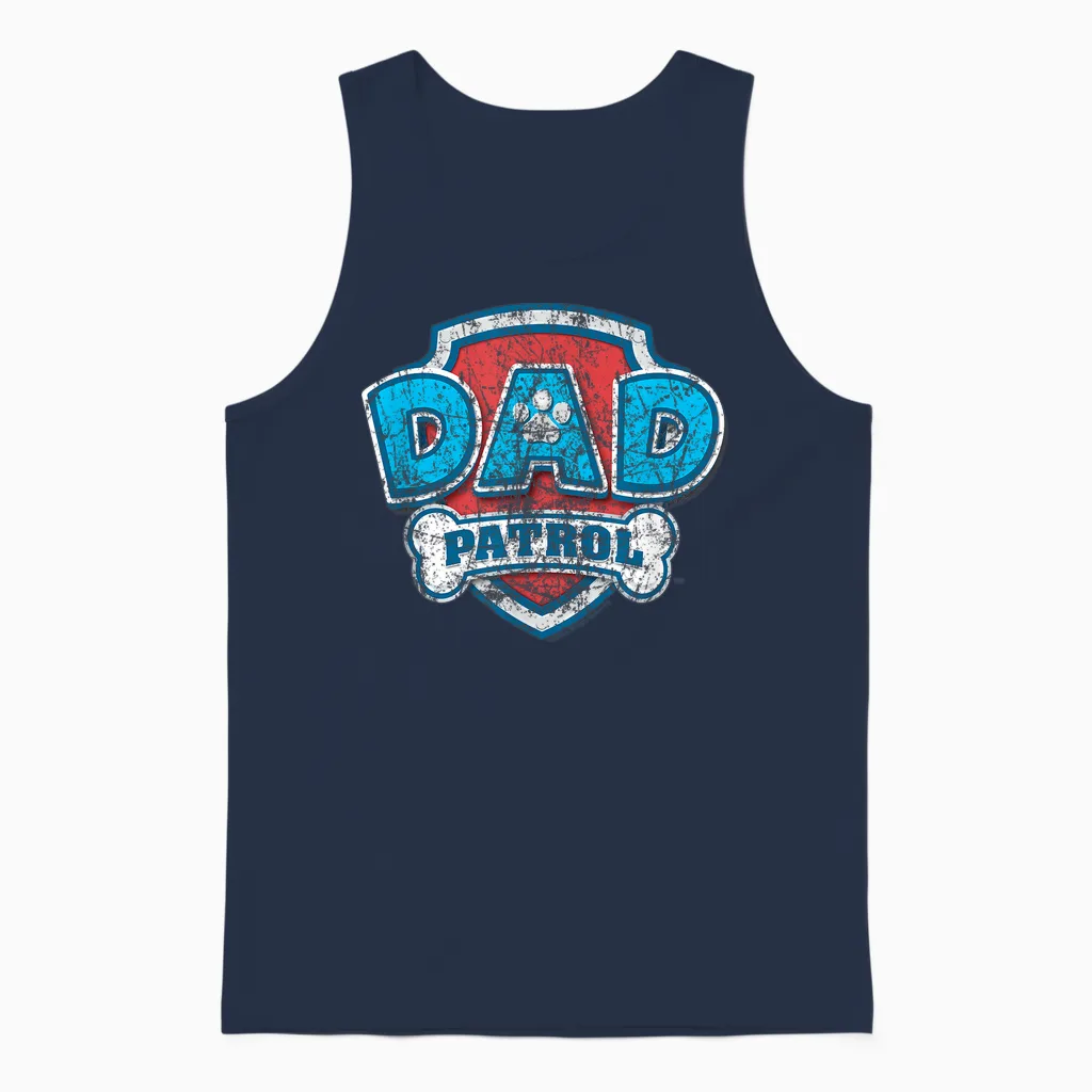 Paw Patrol Father's Day Dad Patrol Unisex Tank Top in Navy