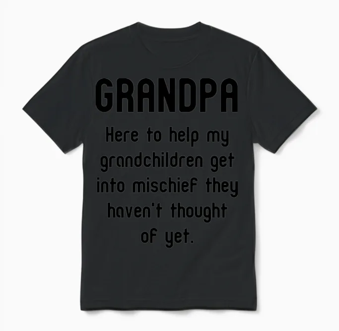 Funny Grandpa Unisex T-Shirt in Black