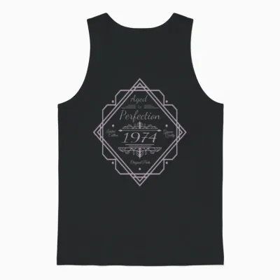 1974 Vintage Aged to Perfection 50th Unisex Tank Top - Black