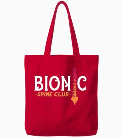 Bionic Spine Club Tote Bags - Red