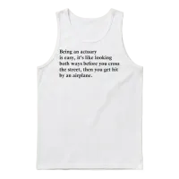 Being an Actuary Is Easy Unisex Tank Top - White – 1