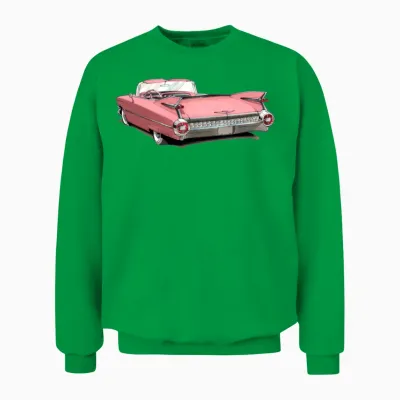 Classic Pink Cadillac Unisex Sweatshirt - Irish Green