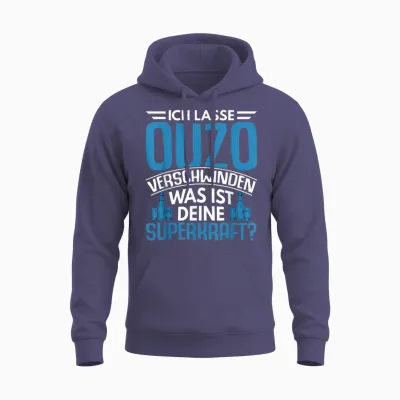 Lustige Grafiken Und Mehr Ouzo Schnaps Spruch Geschenk Greiche Griechenland Geschenkid T-Shirt, Unisex-Erwachsene, Schwarz, S Unisex Hoodie - Heather Sport Dark Navy