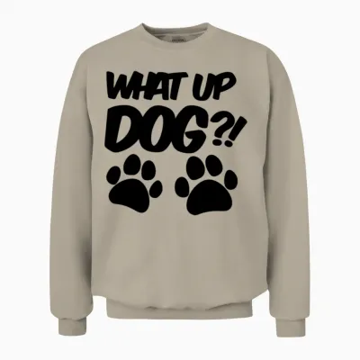 National Dog Day - What Up Dog Unisex Sweatshirt - Sand