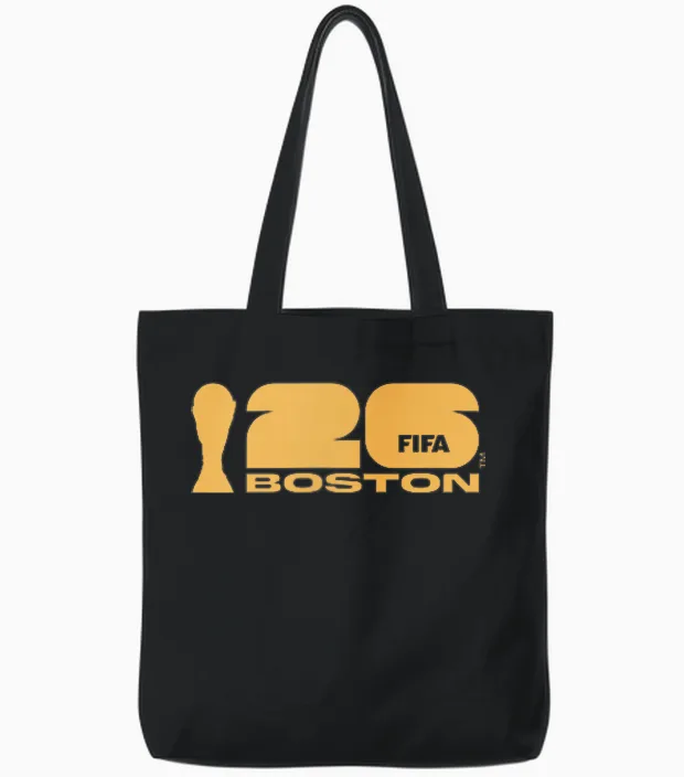 Poster De La Coupe Du Monde De La Fifa 26 à Boston Tote Bags in Black