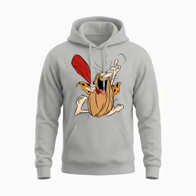 Captain Caveman Captain Caveman Unga Bunga Unisex Hoodie - Ash