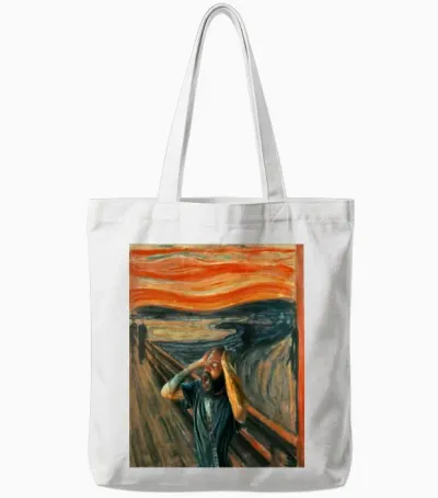 The Scream (death Grips) Tote Bags - White