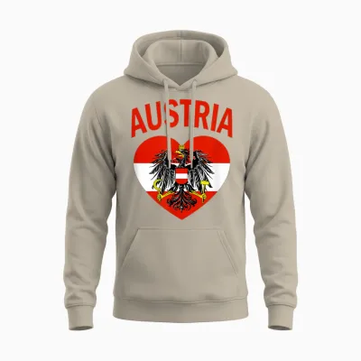 I Love Austria T-Shirt österreichisches Herz-T-Shirt Unisex Hoodie - Sand