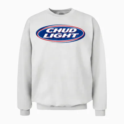 Chud Light Funny Parody Beer Style Humor Design Unisex Sweatshirt - White