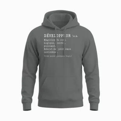 Développeur Définition Drôle Cadeau Humour Informatique Unisex Hoodie - Graphite Heather