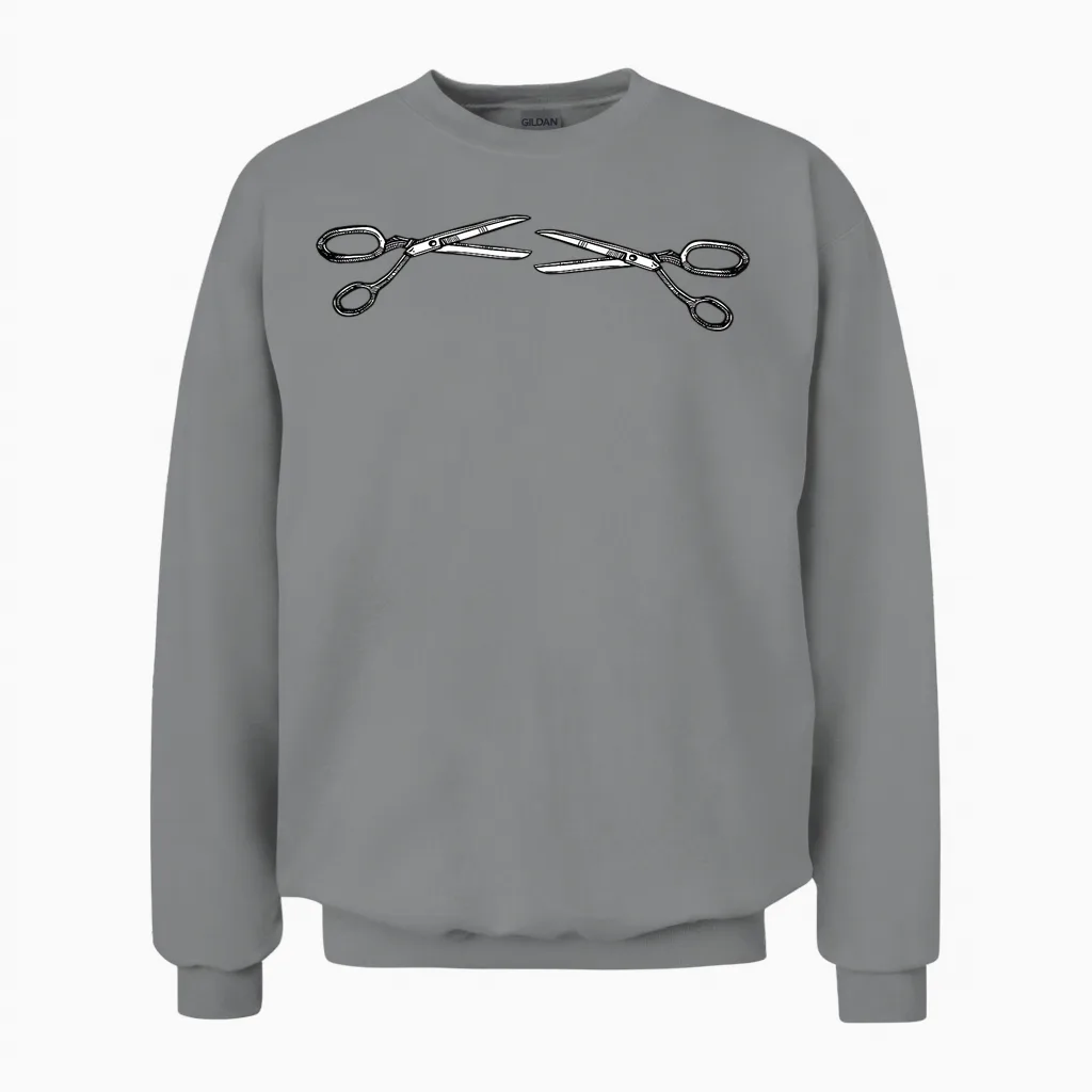 Damen Lesbische Schere Lgbtq Funny Pride Month Supporter Grafik Unisex Sweatshirt in Sport Grey