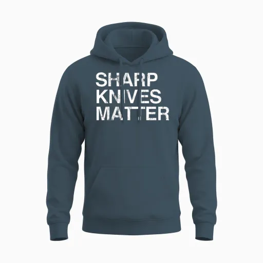Sharp Lives Matter Funny Cook Knife Unisex Hoodie in Dark Heather