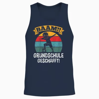 Bääm Grundschule Geschafft Absolvent Abschluss 2027 Unisex Tank Top - Navy