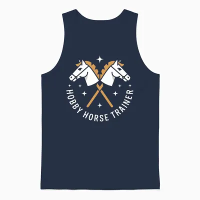 Hobby Horse Trainer Unisex Tank Top - Navy