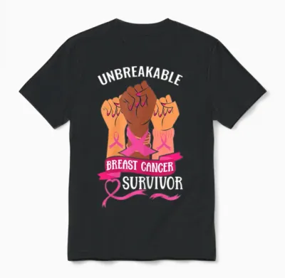 Womens Breast Cancer Awareness Breast Cancer Survi Unisex T-Shirt - Black