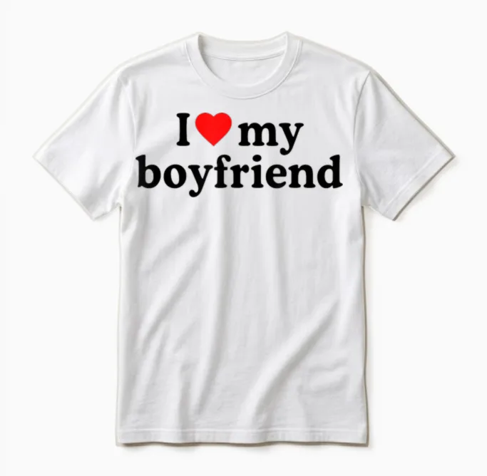 I Love My Bf Boyfriend · I Heart My Bf Valentine's Day Unisex T-Shirt in White