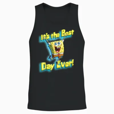 Spongebob Squarepants It's the Best Day Ever! Unisex Tank Top - Black