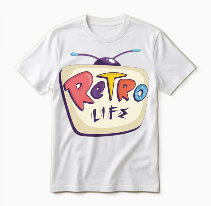 90 S Retro Life Unisex T-Shirt - White