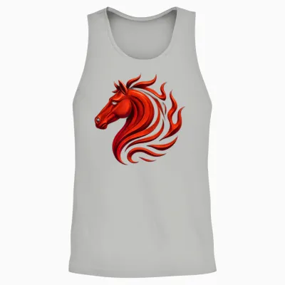 Cheval De Feu Symbole Du Zodiaque Chinois 2026 Nouvel an Lunaire Unisex Tank Top - Ash