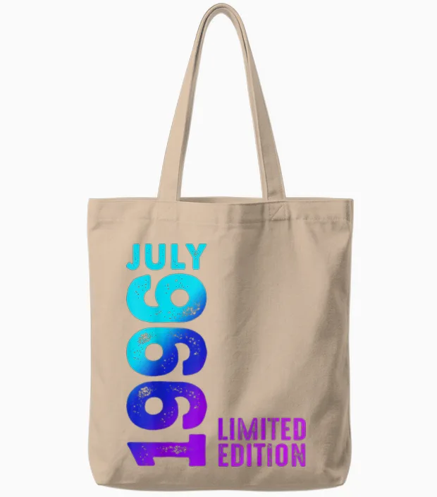 Juillet 1996 Année 1996 Rétro 1996 Vintage édition Limitée Tote Bags in Natural