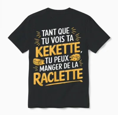 Raclette Fan Men's Father's Day Original Humour T-Shirt, Black, S Unisex T-Shirt - Black