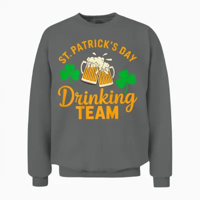 St Patricks Day Drinking Group Irish Party Outfit Unisex Sweatshirt - Graphite Heather