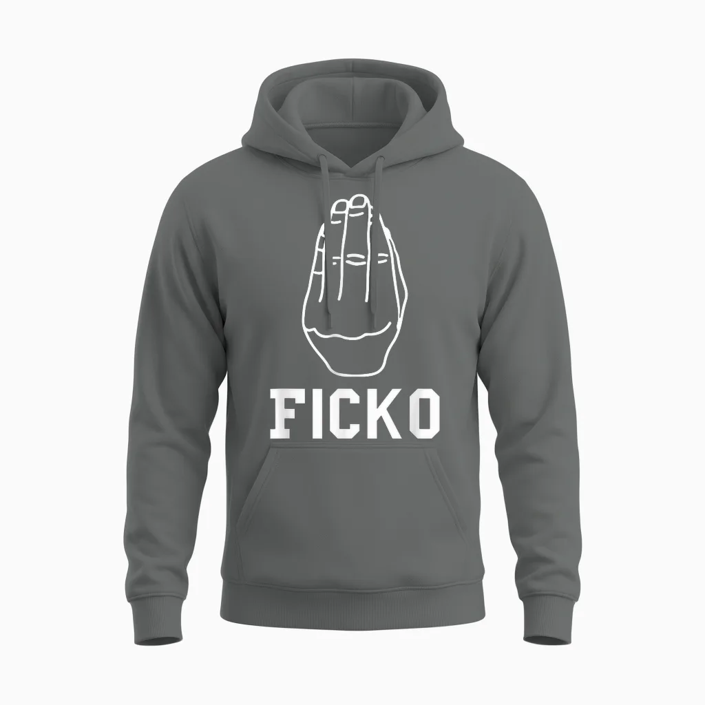 Lustige Italienische Handgeste Figgo Grafik Ficko Unisex Hoodie in Graphite Heather