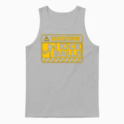 Kickball Warning I Kick Balls Kickball Tournament Unisex Tank Top - Ash
