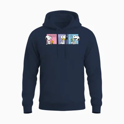 Peanuts - Snoopy Friends Cuddle Fun Unisex Hoodie - Navy