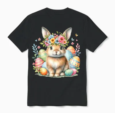 Osterhase Ostern Hase Ostereier Oster Outfit Osterhasen Süß Unisex T-Shirt - Black
